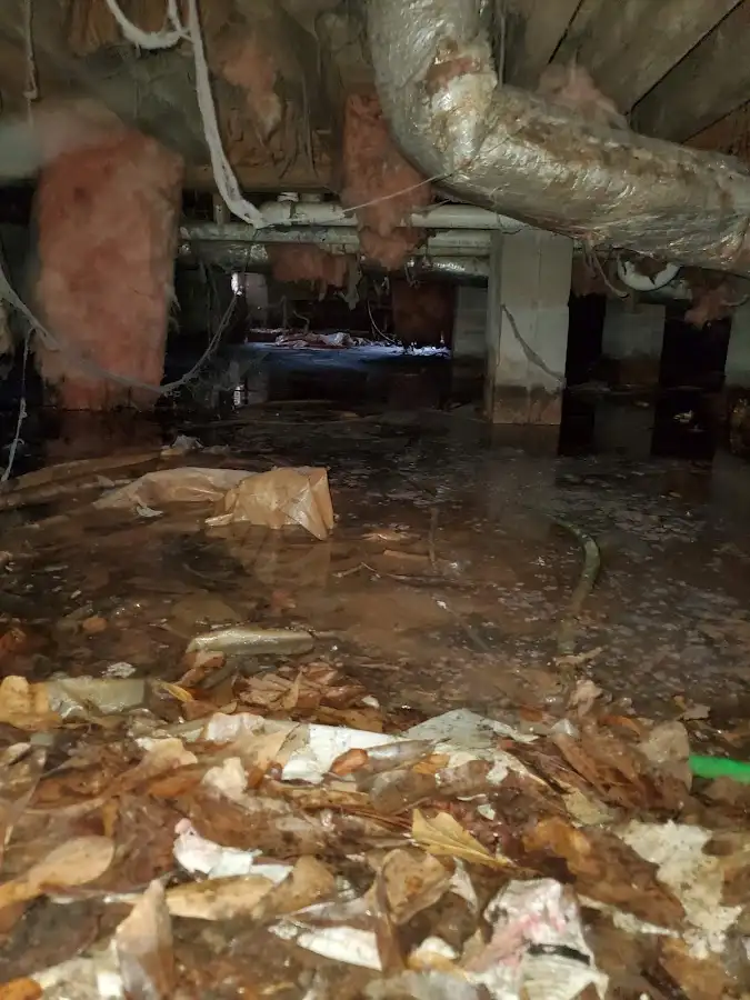 Crawl space flood assessment for Commercial Water Damage Restoration in Villas